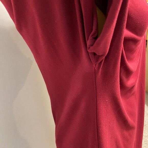 2/$20 42 Pops Red Oversized Boatneck T-shirt dress with pockets, size S - Picture 3 of 9